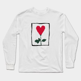 Heart flower red Long Sleeve T-Shirt
